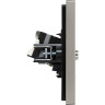 Двойная розетка TV+RJ45 IEK FORTEPIANO категория 5E FP536 сталь FP-AK20-1-K46